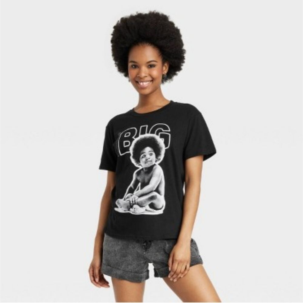 Women's Biggie Smalls Short Sleeve Graphic T-Shirt - Black